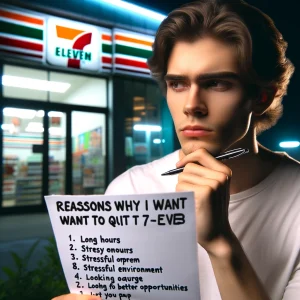 Reasons why I want to quit my part-time job at 7-Eleven
