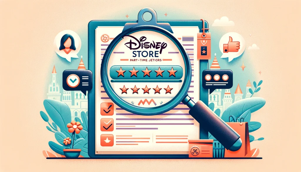 Investigating reviews of Disney store part-time jobs