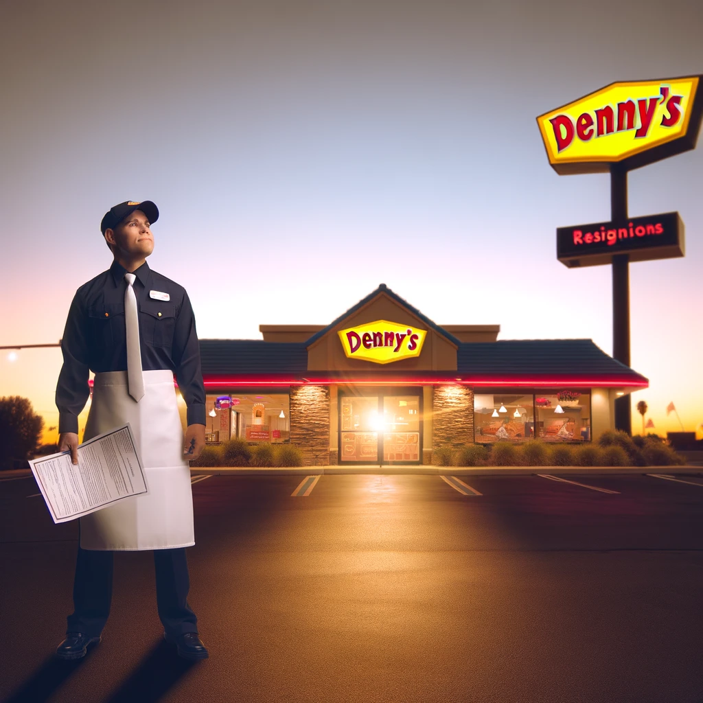 quit Denny's part-time job
