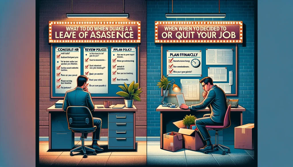 If you want to take a leave of absence, quit your job What to do when you decide to take a leave of absence
