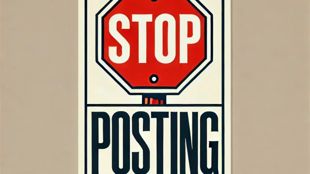 Stop posting
