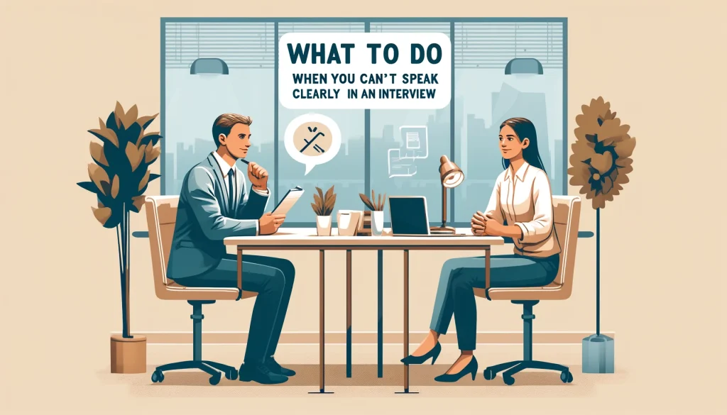 What to do when you can't speak clearly in an interview