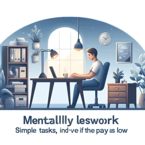 The reality of work that is mentally easy even if the pay is low
