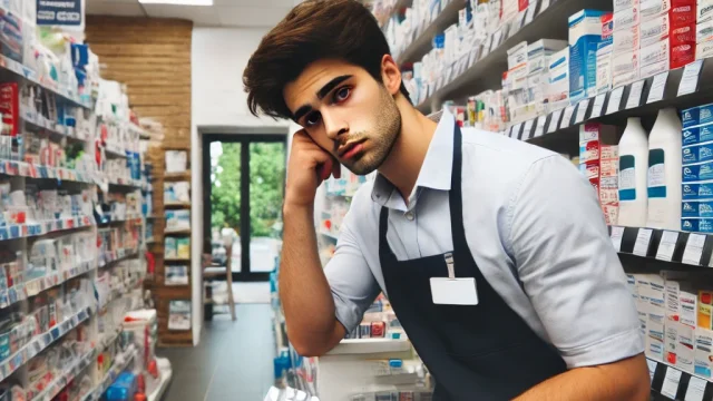 Stop working part-time at the drugstore