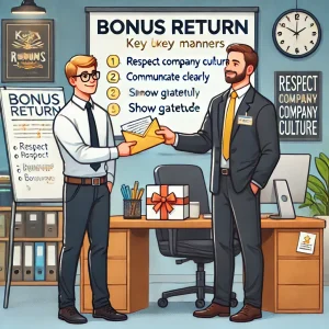 Overview of manners for new employees to return bonuses