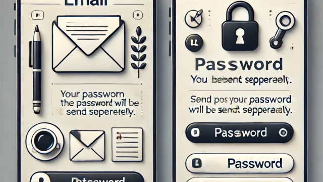 Email Password Separate Sent Example Sentence