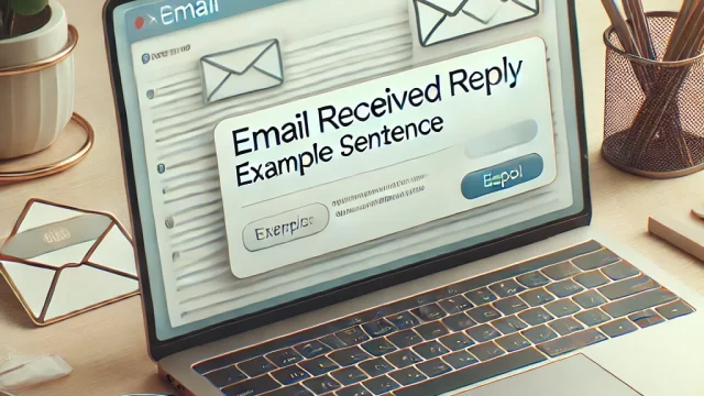 Email received reply example sentence