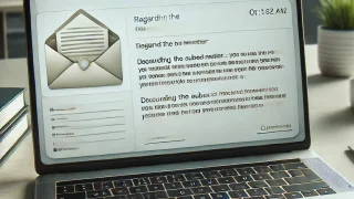 Regarding the subject matter, email example sentence