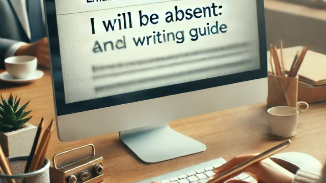 I will be absent email example sentences and writing guide