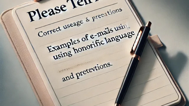 Please tell me. Examples of e-mails using honorific language Correct usage and precautions