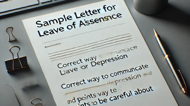 Sample letter for leave of absence｜Correct way to communicate depression and points to be careful about