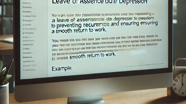 Example email for leave of absence｜In case of depression To prevent recurrence and smooth return to work