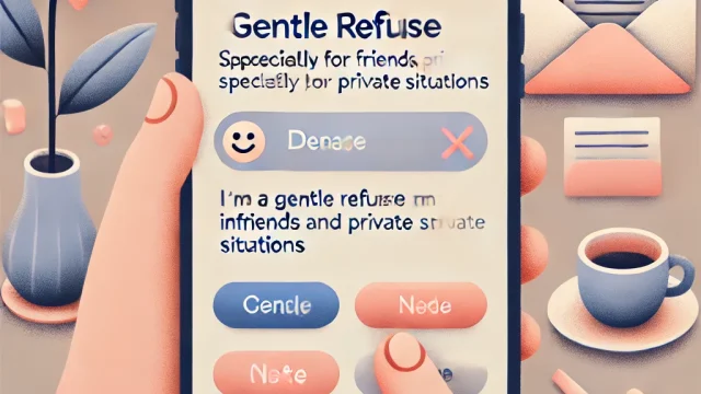 Example of a gentle refusal email [friends and private situations]