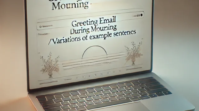 Greeting email during mourning｜Variations of example sentences