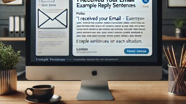 “I received your email” example reply sentences Example sentences and key points for each situation