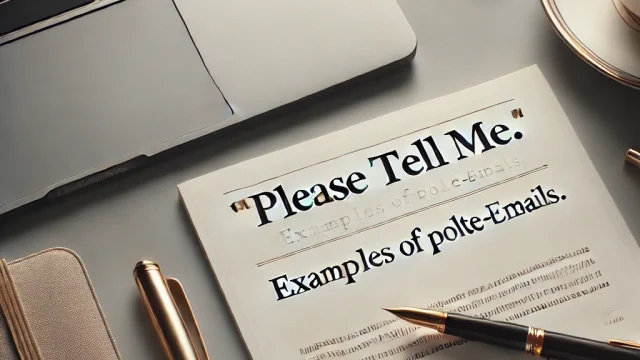 “Please tell me.” Examples of polite e-mails Paraphrases suitable for business situations