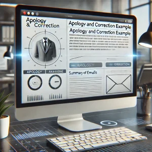 Apology and correction notice example Summary of emails