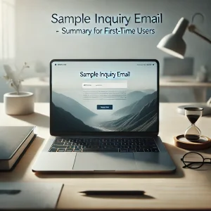 Sample inquiry email｜Summary for first time users