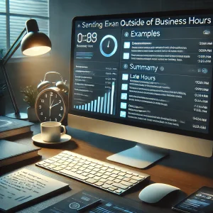 Summary of email examples outside of business hours