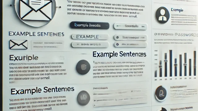 Summary of example sentences for sending password separately by email