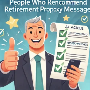 People who recommend Retirement Proxy Message