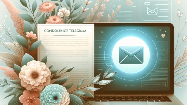 Condolence telegram, flowers, thank you, company email example sentence