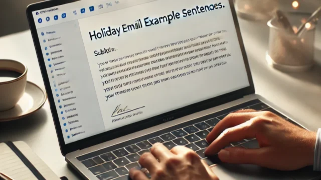 Holiday email example sentences