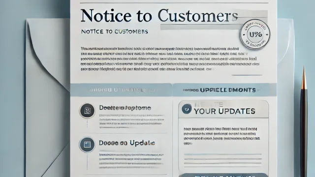 Notice to customers example email