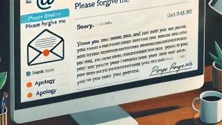 Please forgive me email example sentence