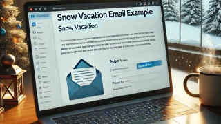 Snow vacation email example