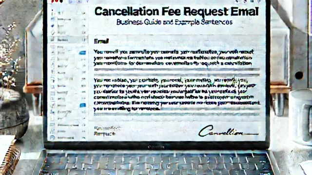 Cancellation Fee Request Email Business Guide with Example Sentences