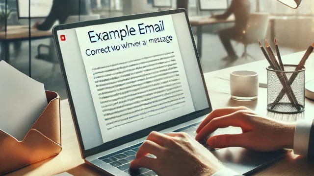 Example email to convey a message Correct way to write in business