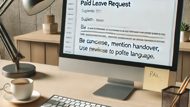 Example of paid leave email [for managers] Easy to use writing style and points to note