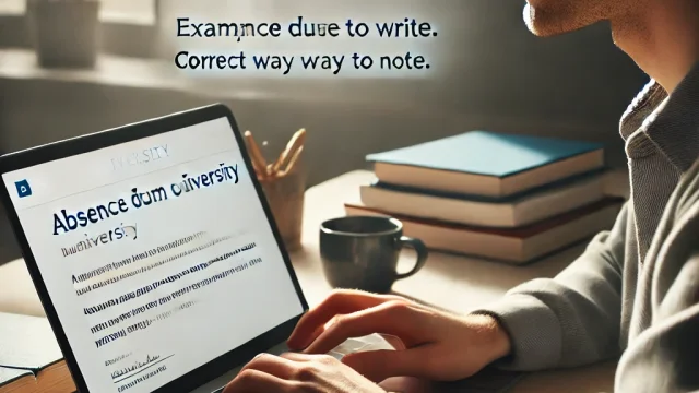 Example sentences for an email about absence from university due to illness Correct way to write and points to note