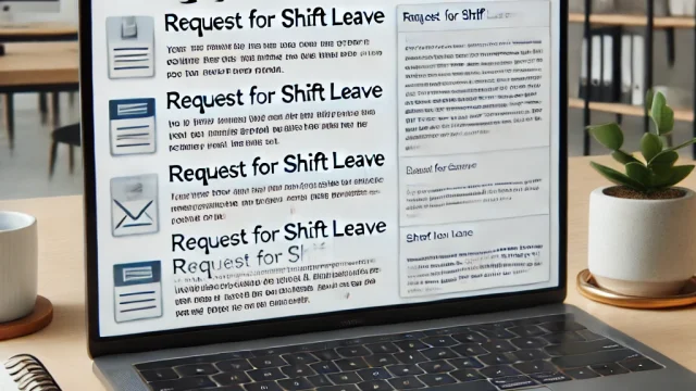 Examples of email requests for shift leave and notes on how to write them