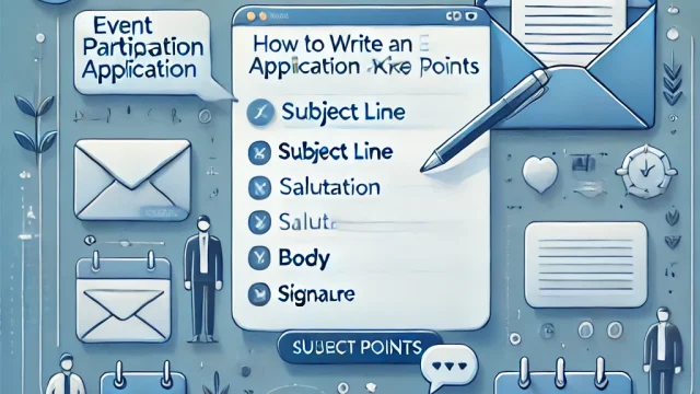 How to write an event participation application example email and key points