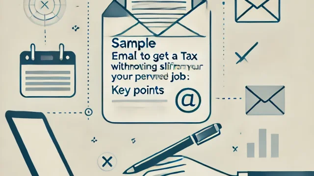 Sample email to get a tax withholding slip from your previous job Key points for a smooth request