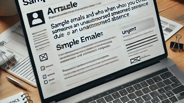 Sample emails and what to do when you can't contact someone due to an unauthorized absence