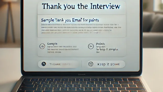 Sample thank you email for interview Points to keep it simple