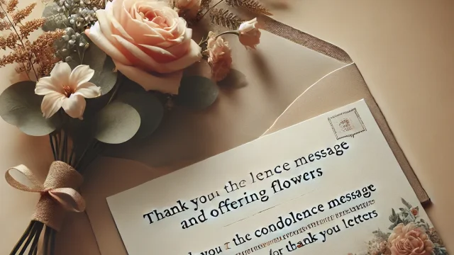 Thank you for the condolence message and offering flowers Examples of emails to the company Basics and example sentences for thank you letters