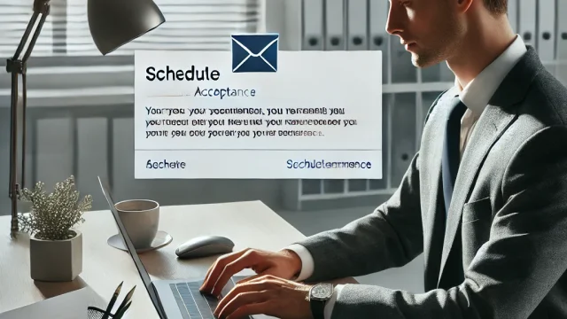 [Business email] How to gain trust by replying to accept the schedule