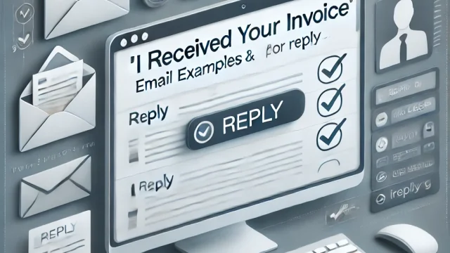 I received your invoice email example and key points for replying