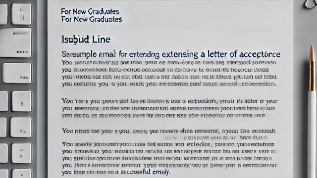 Sample email for extending a letter of acceptance For new graduates Tips for a successful email