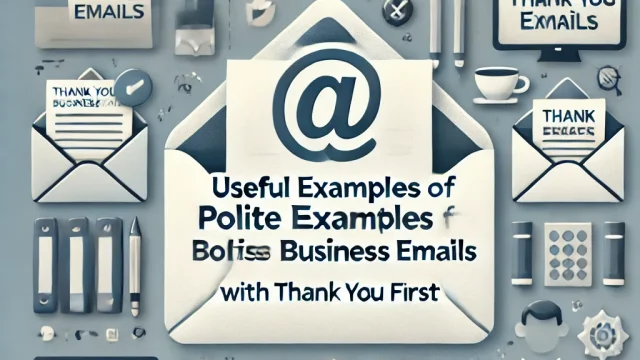 Useful examples of polite business emails with thank you first