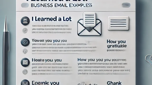 I learned a lot Business email examples