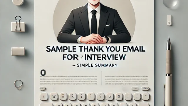 Sample thank you email for interview｜Simple summary