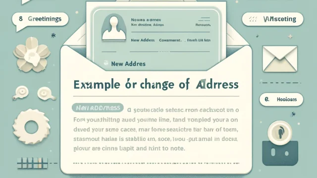 Example email for change of address [for individuals] Basic writing methods and points to note