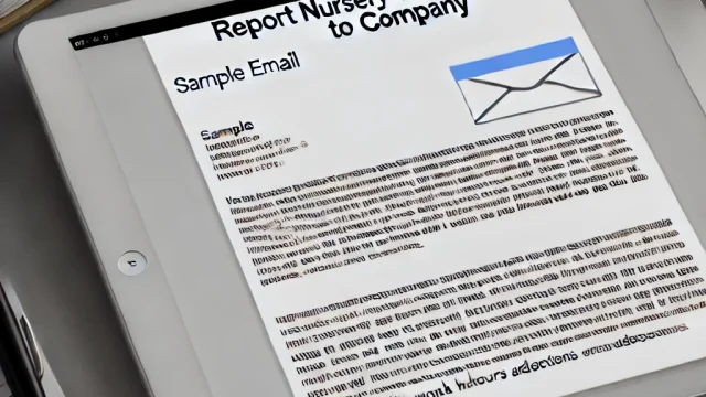 Example email to report a nursery school offer to the company Contents and key points to convey