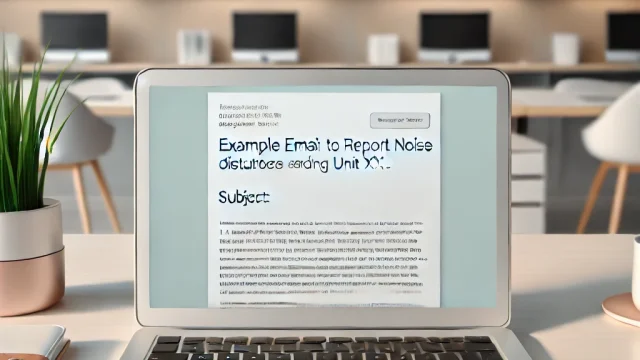 Example email to report noise to management company Correct way to report noise problem