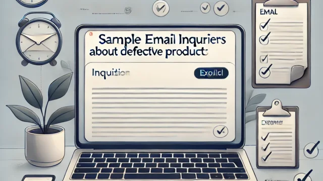 Sample email inquiries about defective products｜Explanation of example sentences and key points